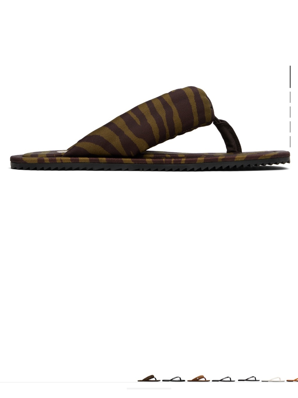 The Attico Khaki & Brown Indie Flip Flops